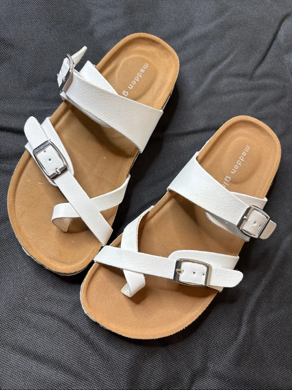 Madden Girl Toe  Sandals White Adjustable Sandals Size 13